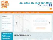 Tablet Screenshot of foamdepot.com
